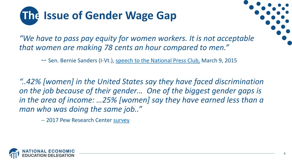 the issue of gender wage gap