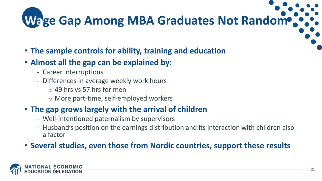 wage gap among mba graduates not random