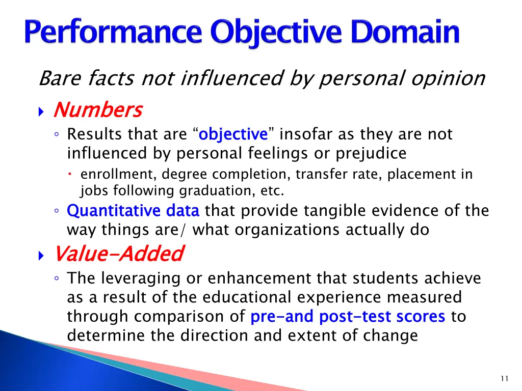 bare facts not influenced by personal opinion