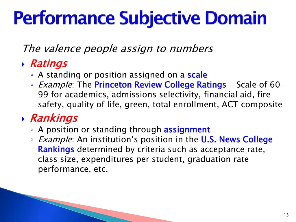 the valence people assign to numbers ratings