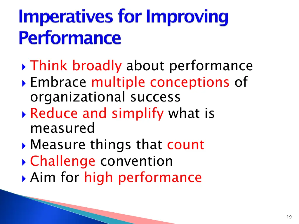 think broadly about performance embrace multiple