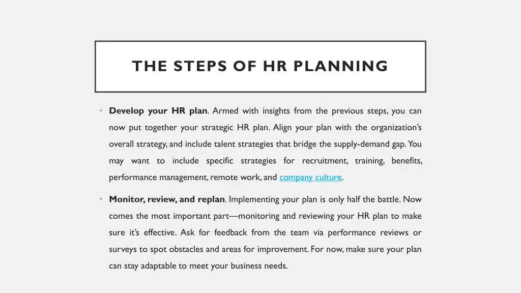 the steps of hr planning 1
