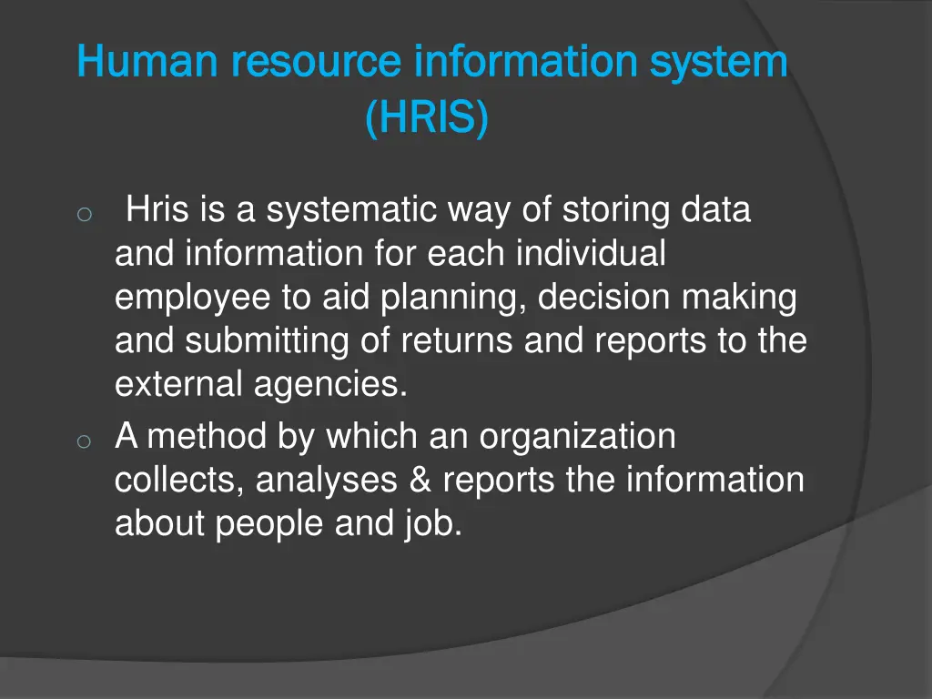 human resource information system human resource