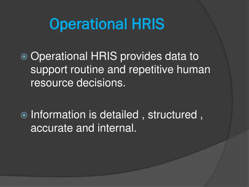 operational hris operational hris