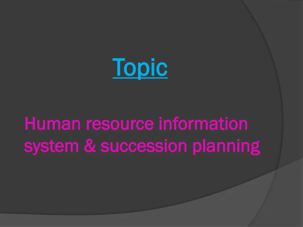 topic topic
