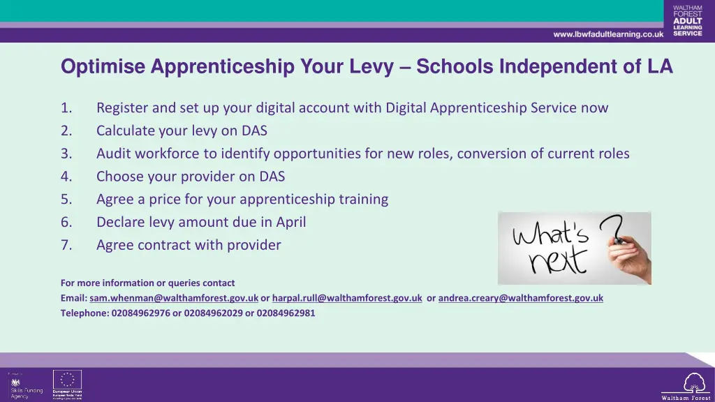 optimise apprenticeship your levy schools