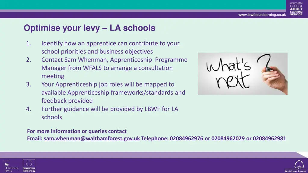 optimise your levy la schools