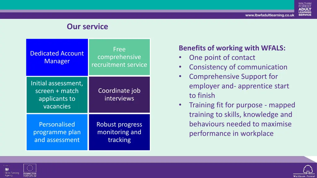 our service