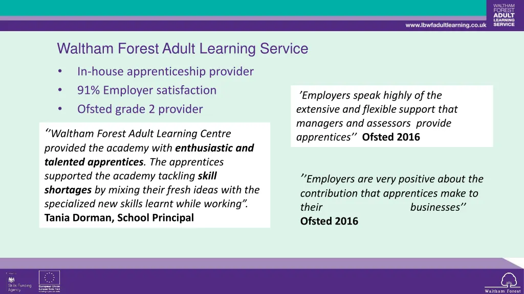 waltham forest adult learning service