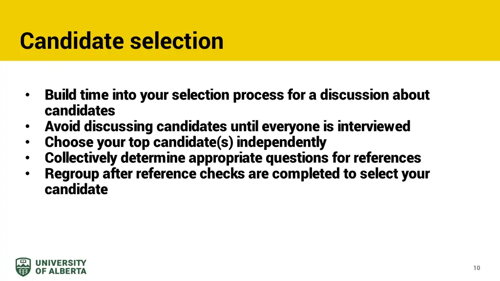 candidate selection