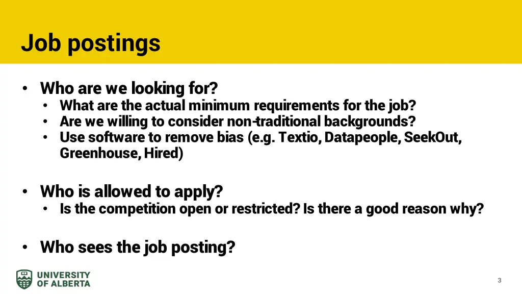 job postings