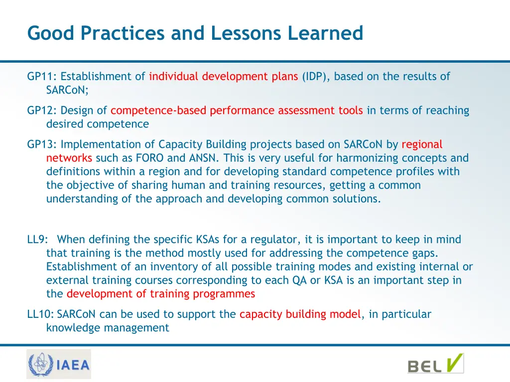 good practices and lessons learned 4