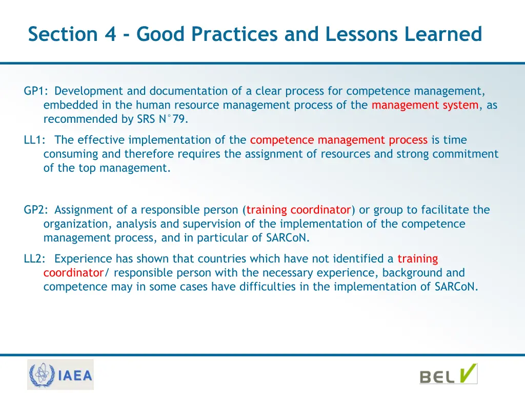 section 4 good practices and lessons learned
