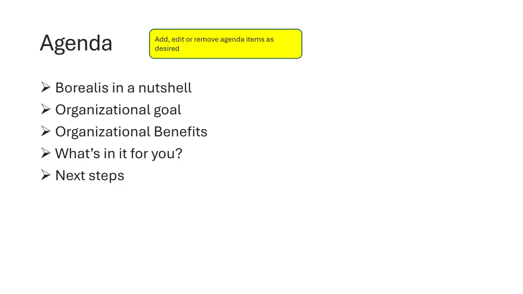 agenda