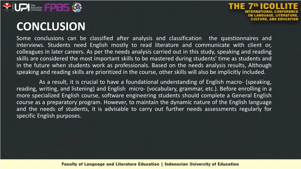 conclusion some conclusions can be classified