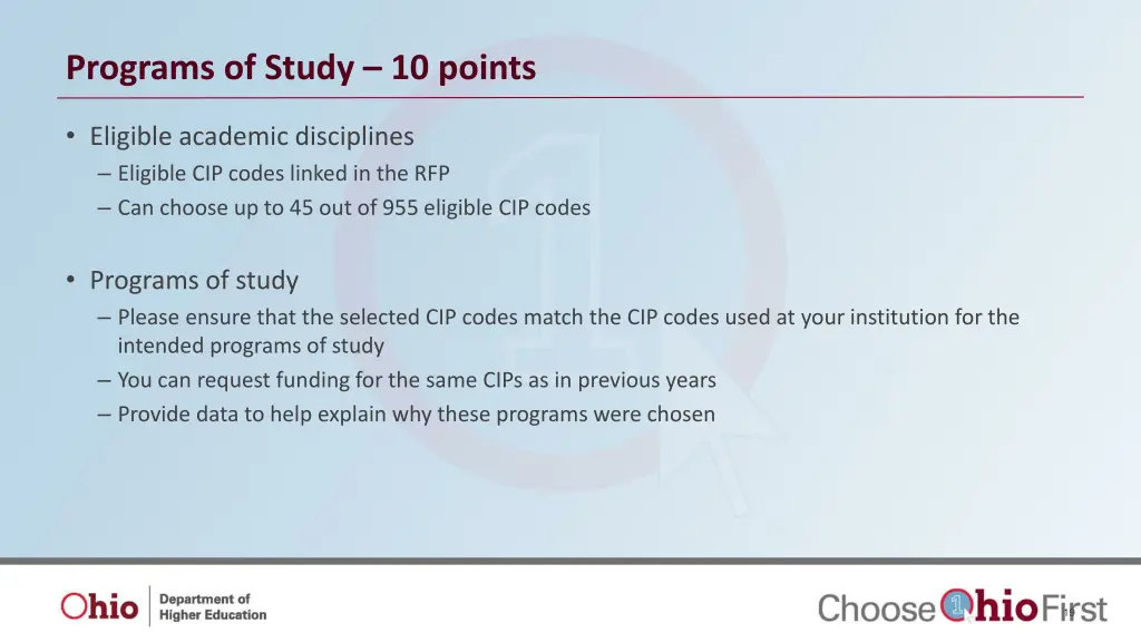 programs of study 10 points 1