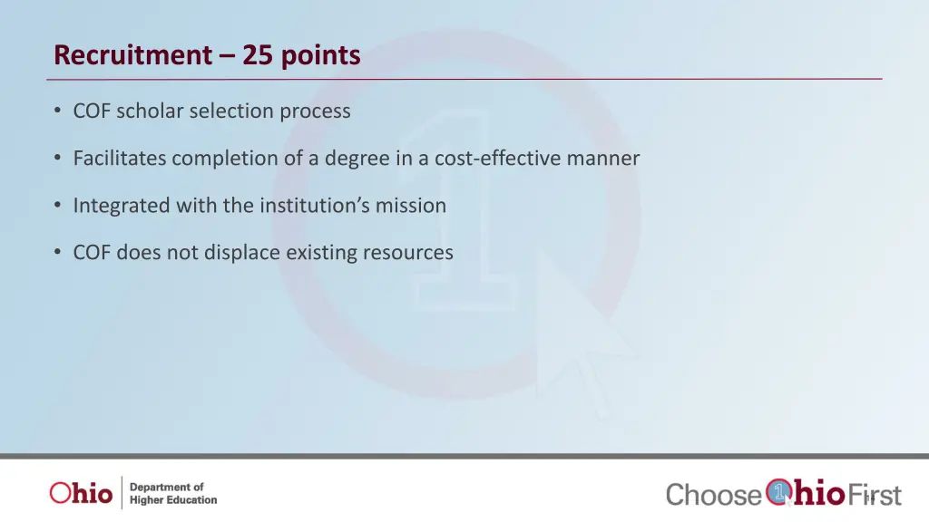 recruitment 25 points 1