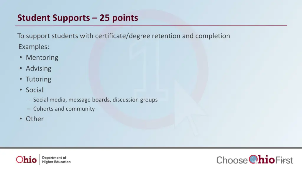 student supports 25 points