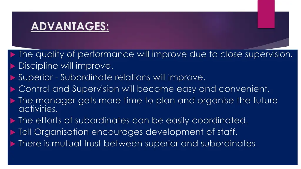 advantages