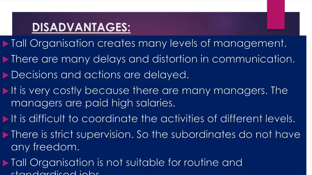 disadvantages