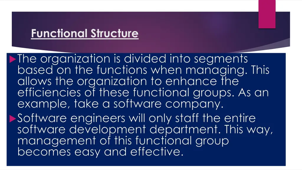 functional structure