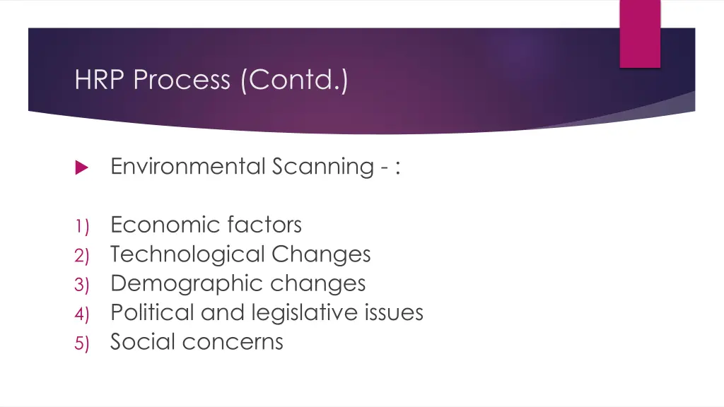 hrp process contd