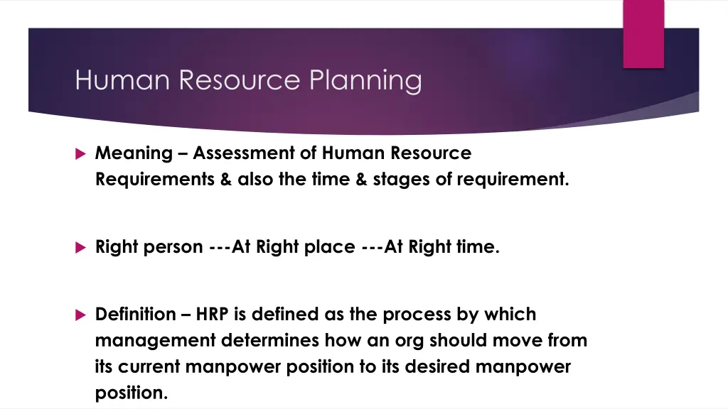 human resource planning