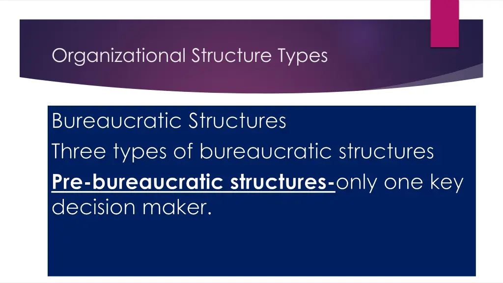 organizational structure types