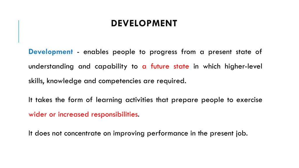 development