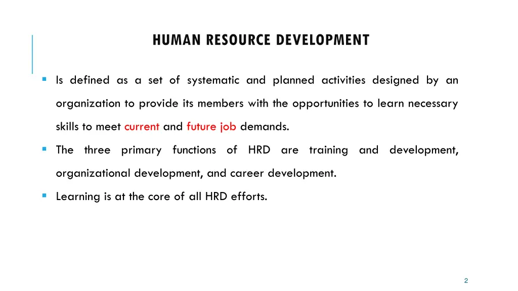 human resource development