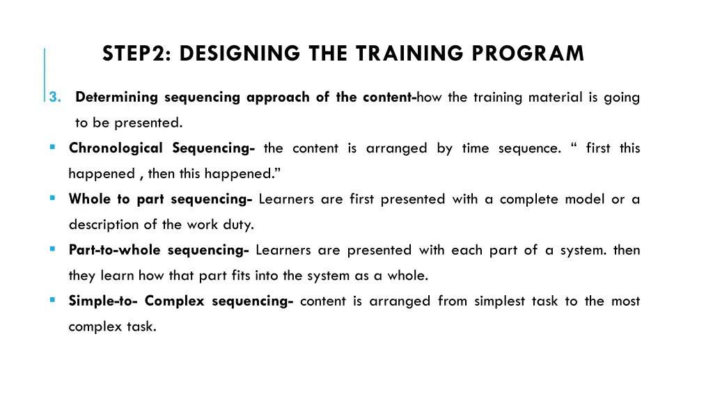 step2 designing the training program 2