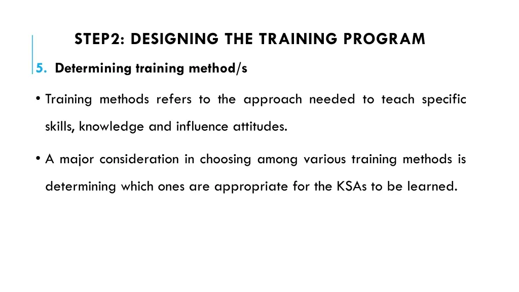 step2 designing the training program 4