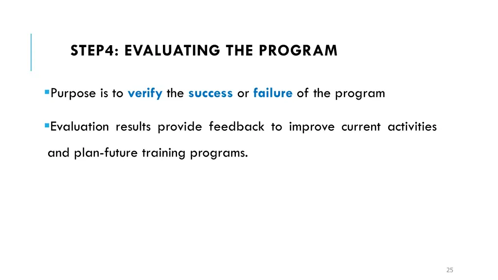 step4 evaluating the program