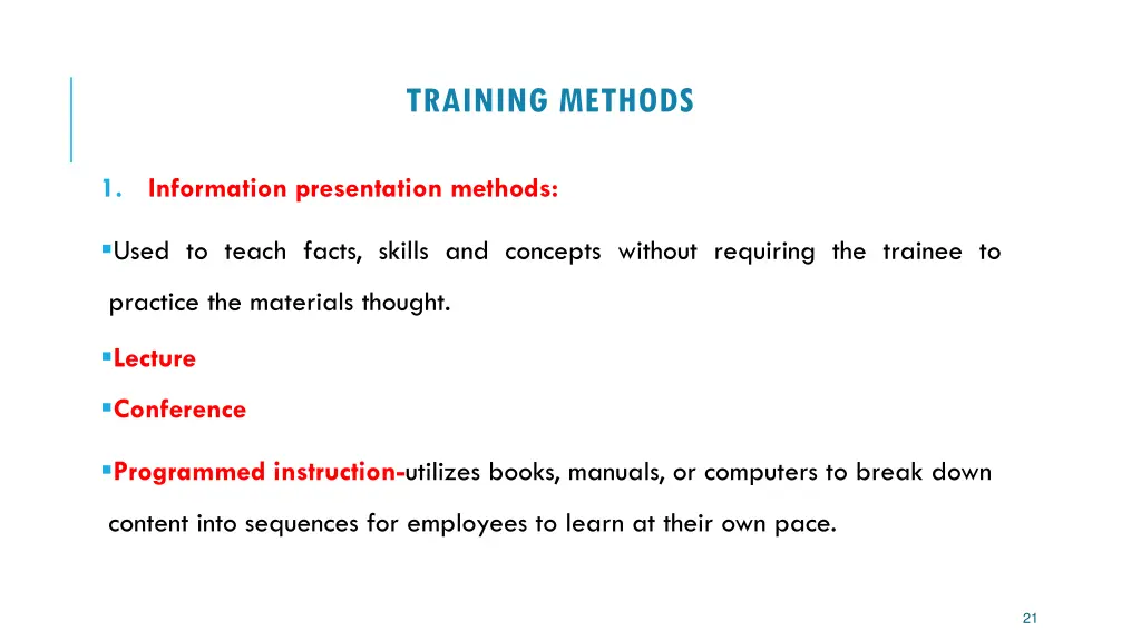 training methods 1
