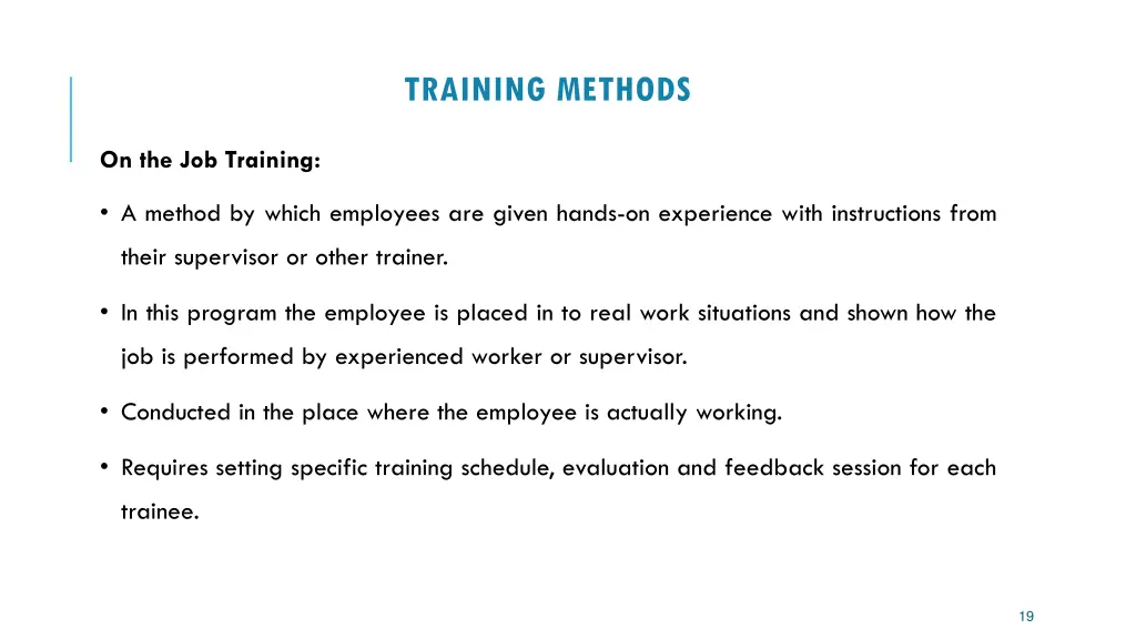 training methods