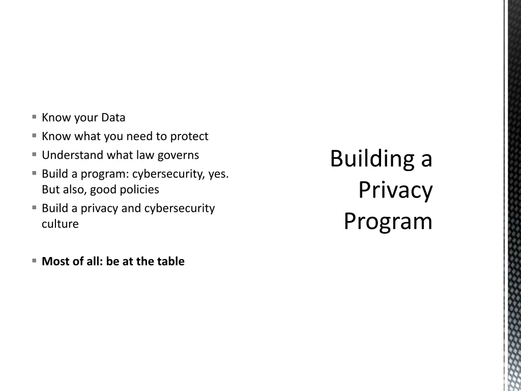 know your data know what you need to protect