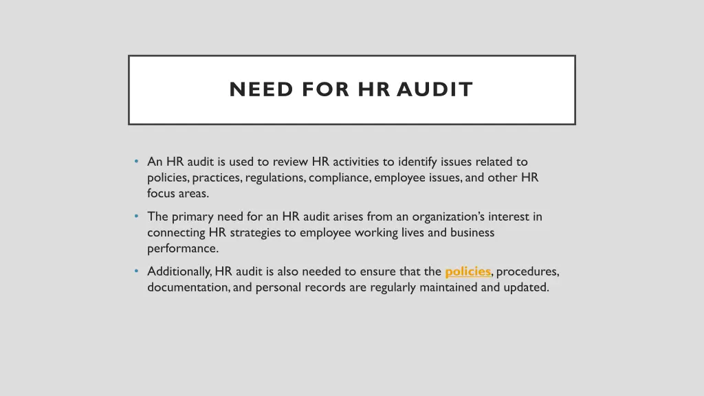 need for hr audit