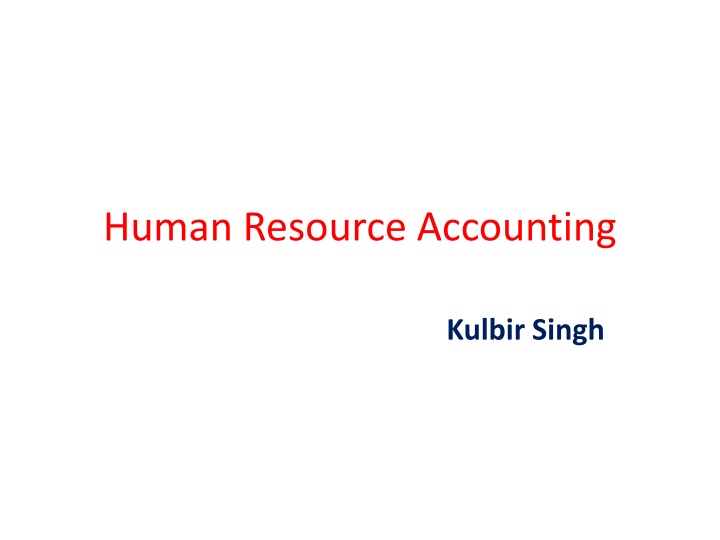 human resource accounting
