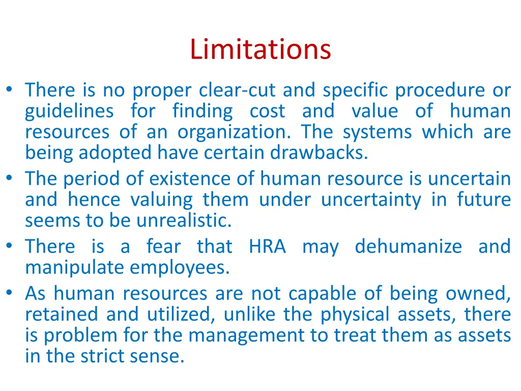 limitations