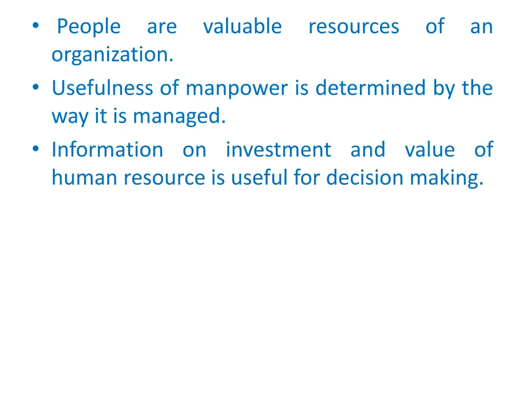 people organization usefulness of manpower