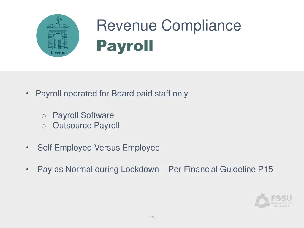 revenue compliance payroll