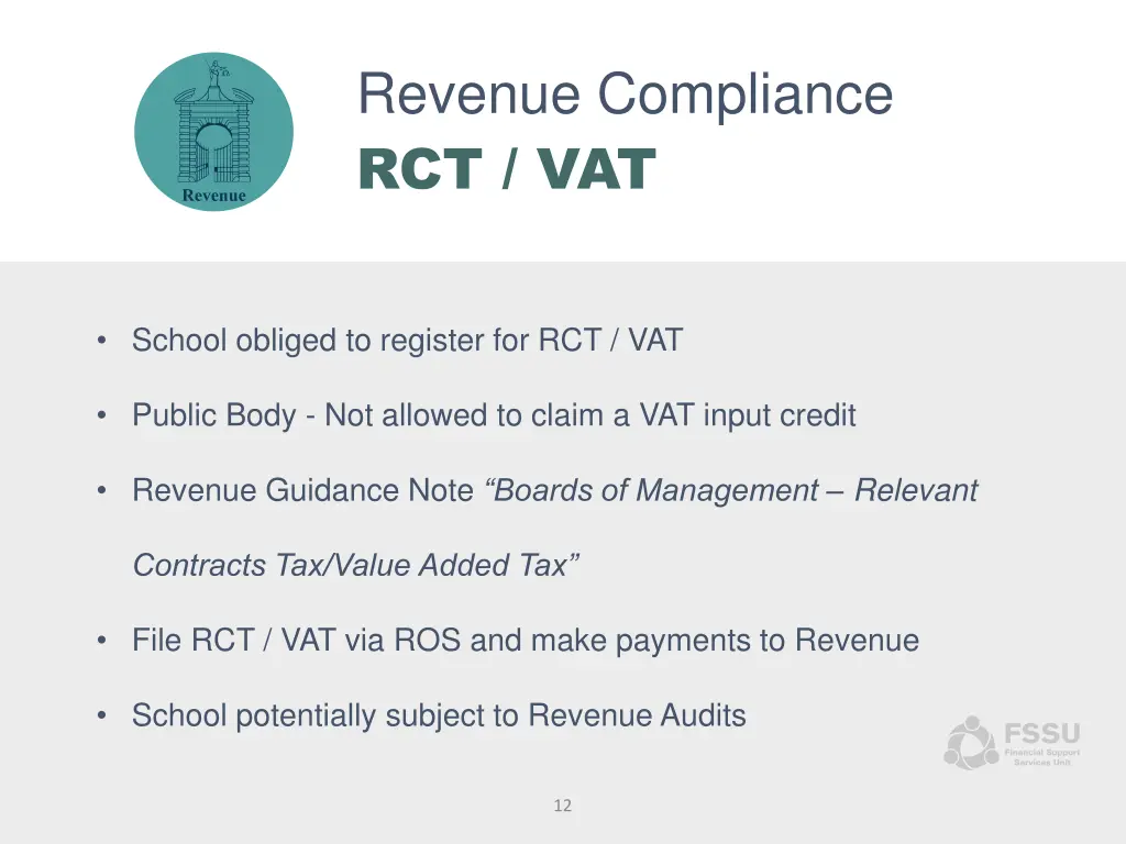 revenue compliance rct vat