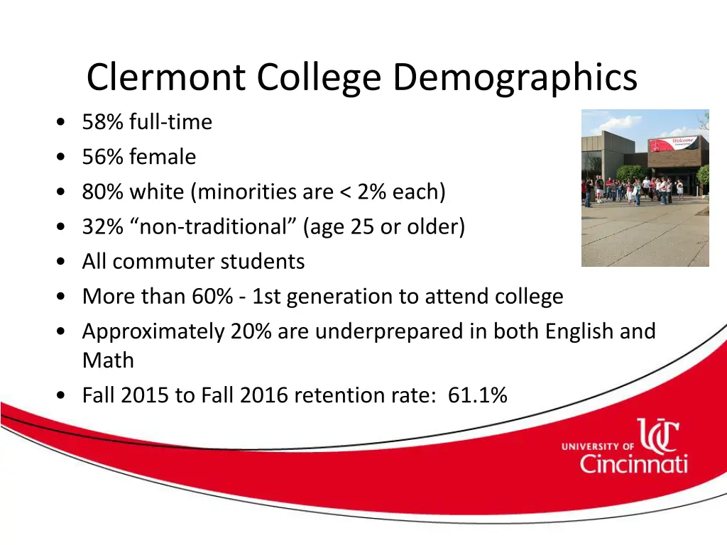 clermont college demographics 58 full time