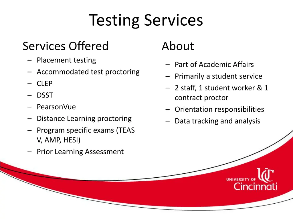 testing services