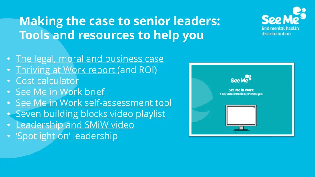 making the case to senior leaders tools