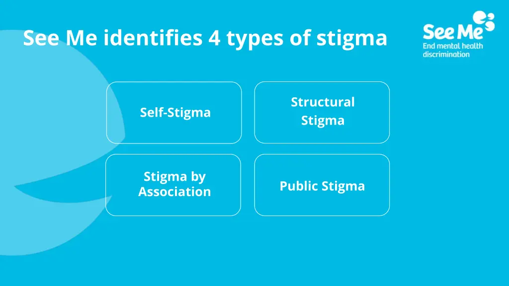 see me identifies 4 types of stigma