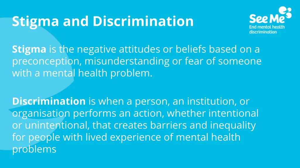 stigma and discrimination