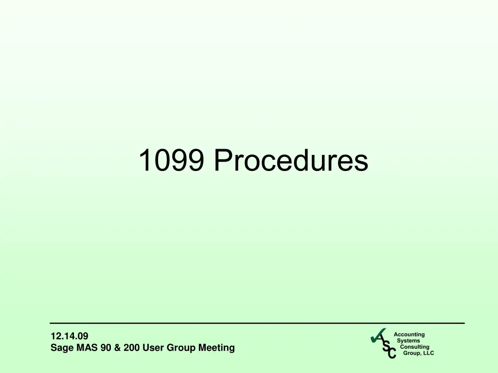 1099 procedures