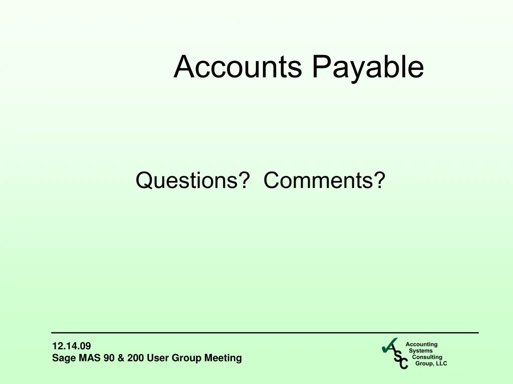 accounts payable