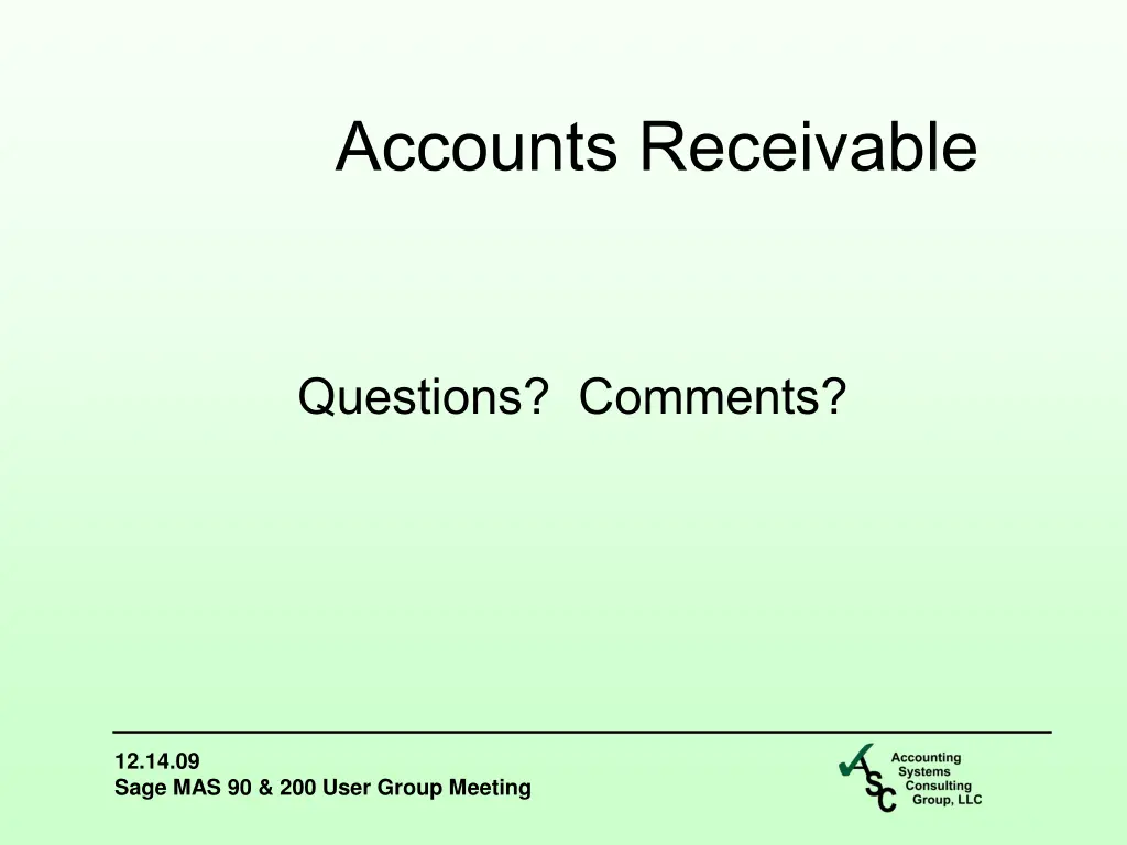 accounts receivable